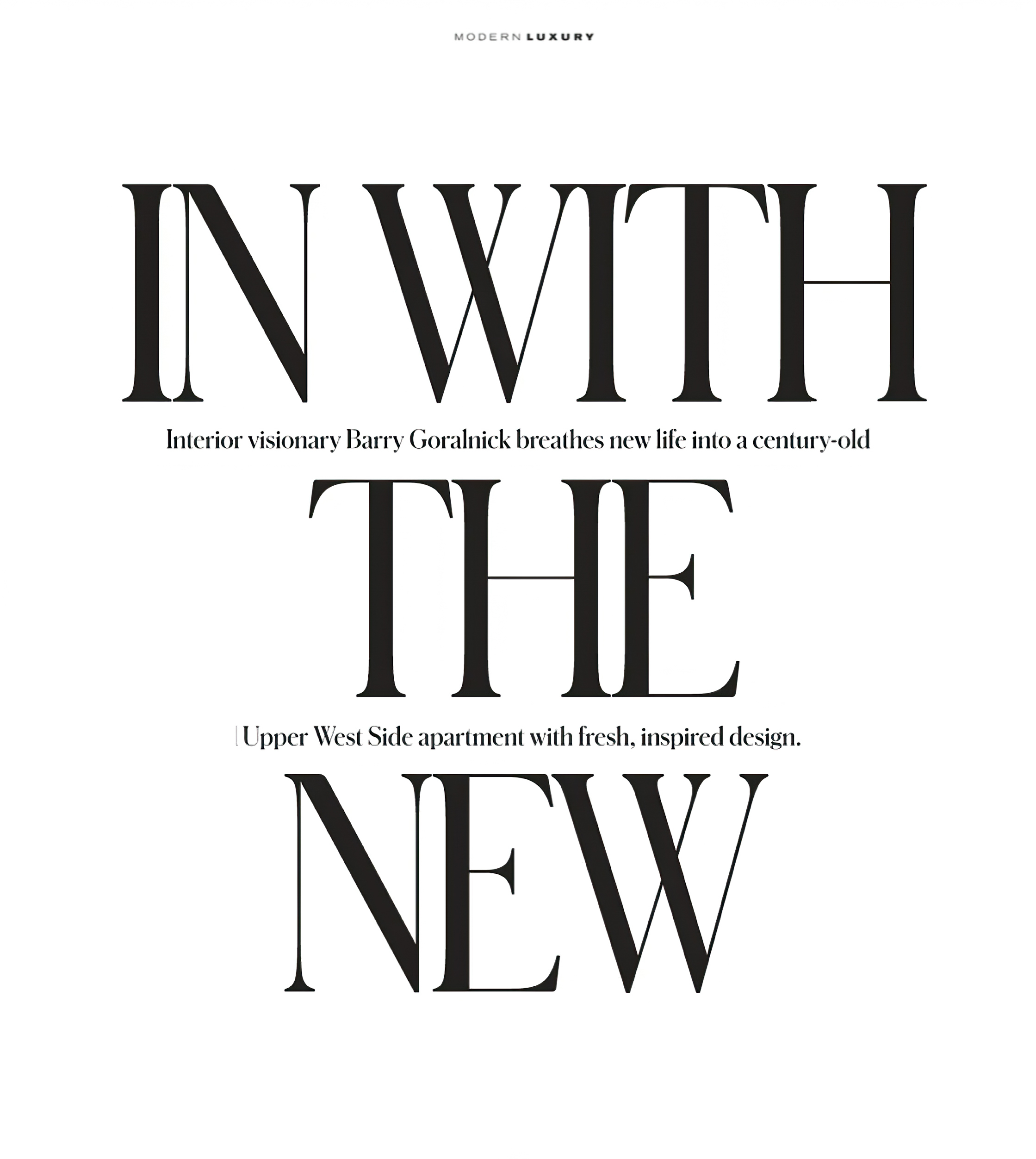 Modern Luxury Magazine Title