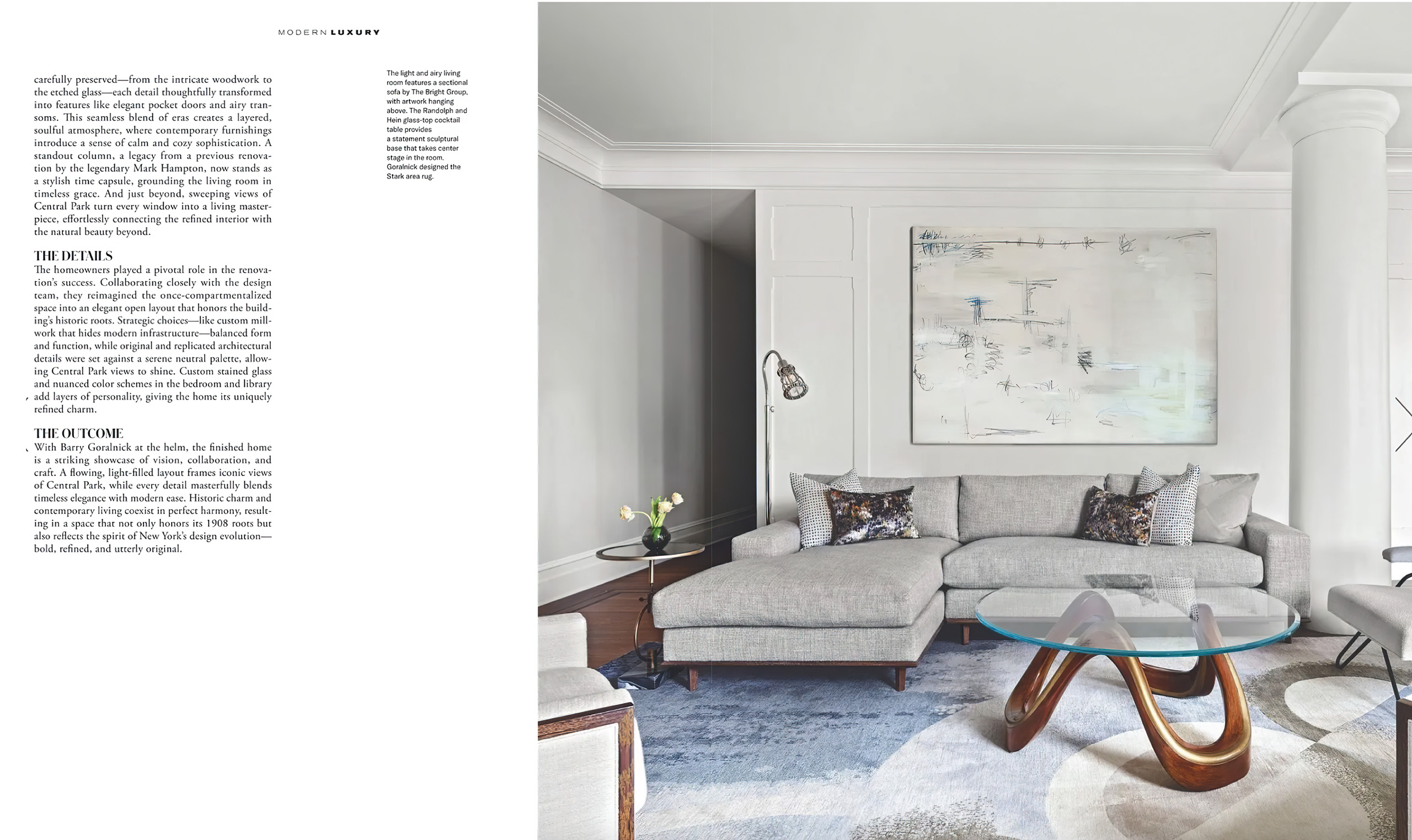 Modern Luxury Interiors Couch & Art