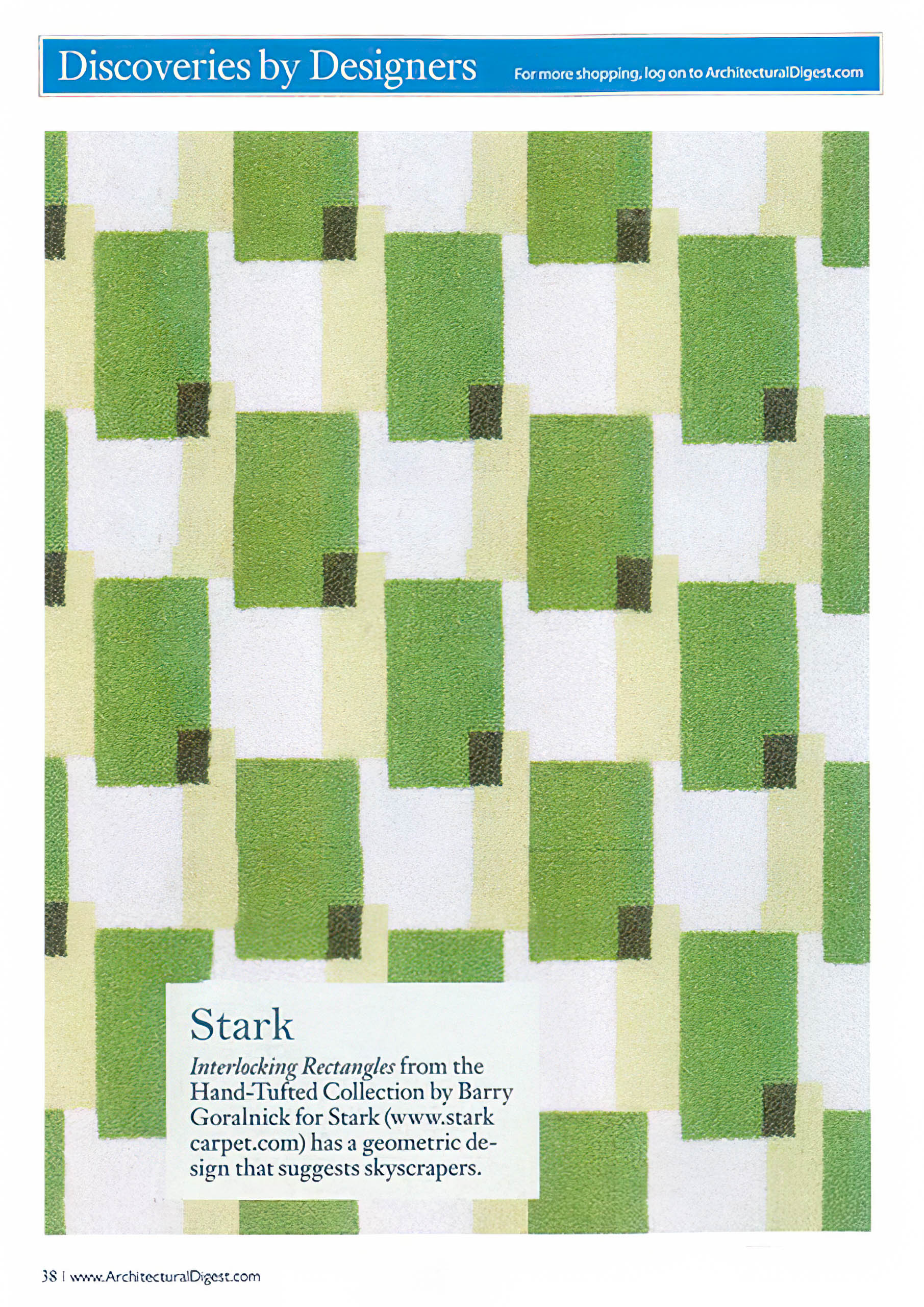 Architectural Digest shows interlocking rectangle design for Stark