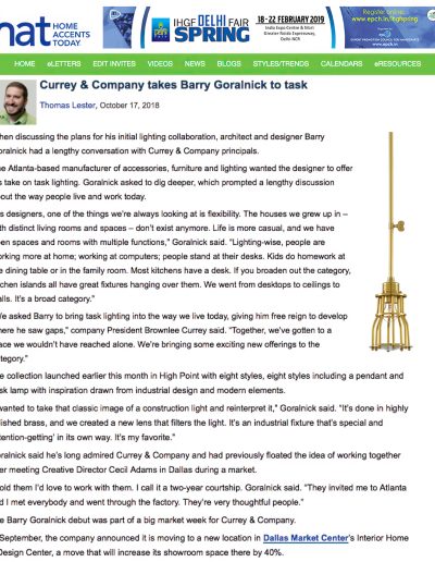 Goralnick Pendant Light featured in Home Accents Today