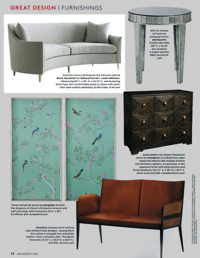 Architectural Digest features Caresse Sofa