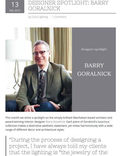 Circa Lighting profiles Barry Goralnick