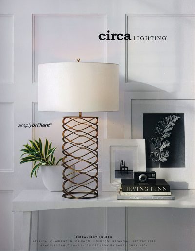 Elle Decor: Goralnick’s Bracelet Table Lamp