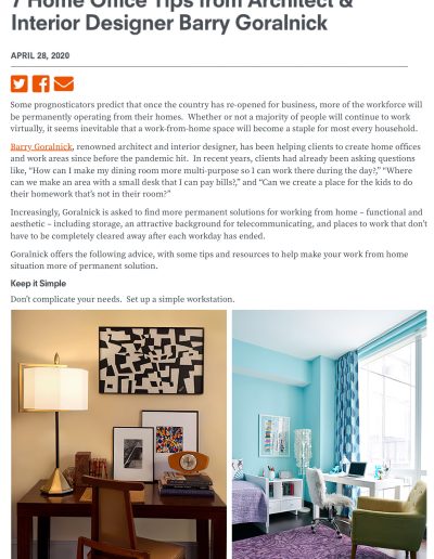 Goralnick’s 7 Home Office Tips for Kew