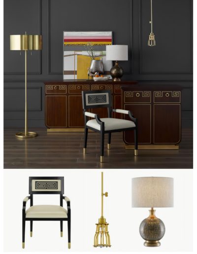 Goralnick’s new furniture for Currey in DLN The Hive
