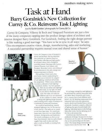 DESIGN covers Goralnick & Currey Lighting Partnership