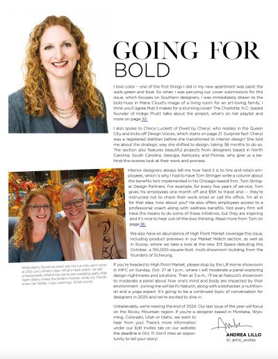 Editor Andrea Lillo & Barry Goralnick Go for Bold