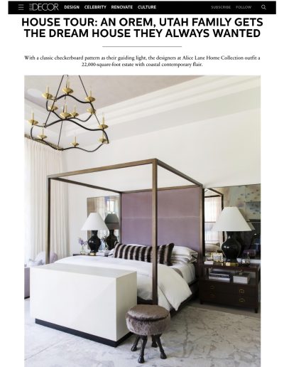 Elle Decor Features Goralnick Two Tier Chandelier