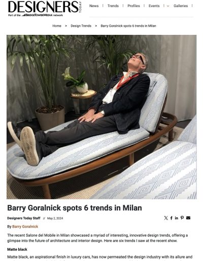 Goralnick Spots 6 Trends in Milan for Designers Today