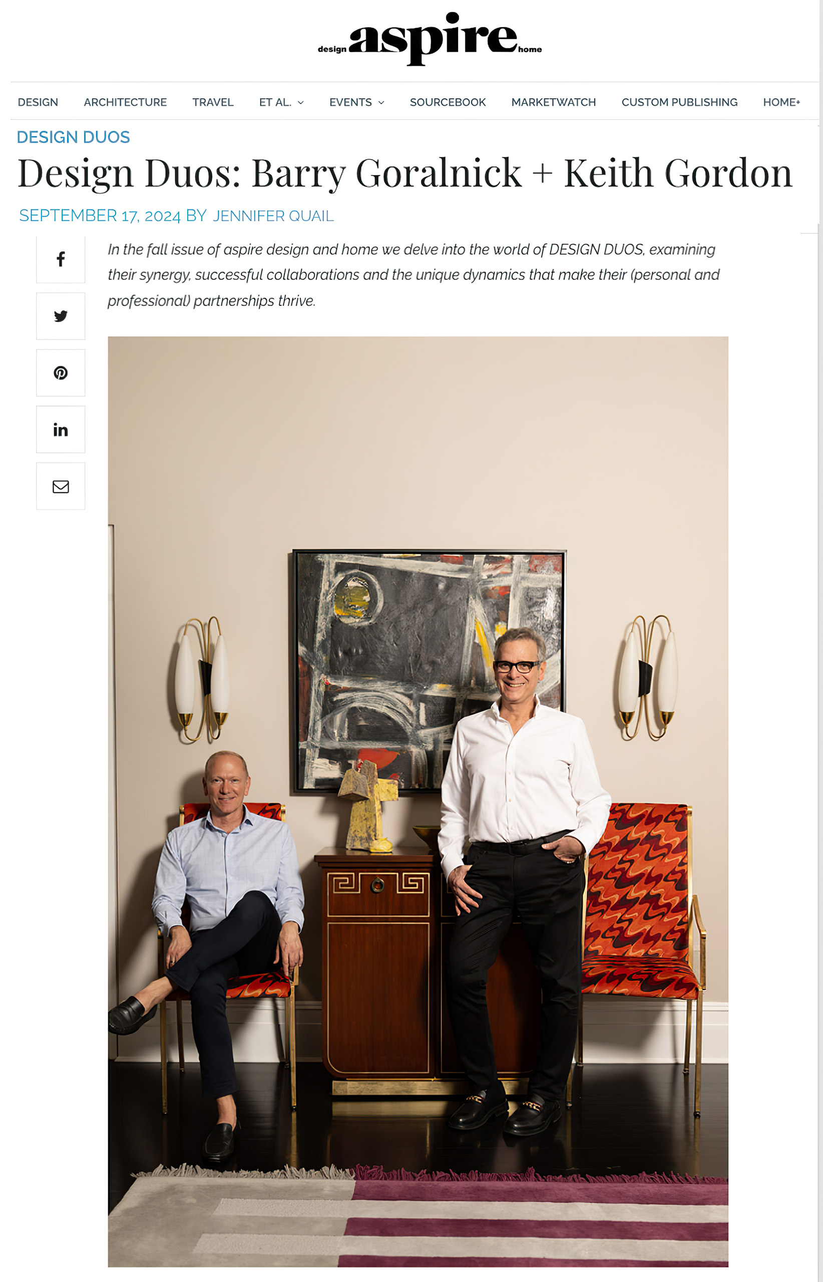 Design Duo: Barry Goralnick &; Keith Gordon