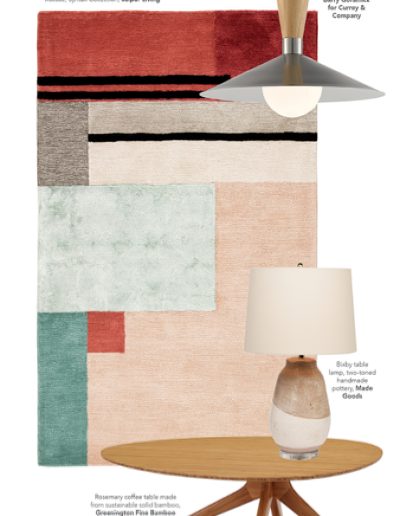Goralnick’s “Beaufort Pendant” for Currey & Co is on trend