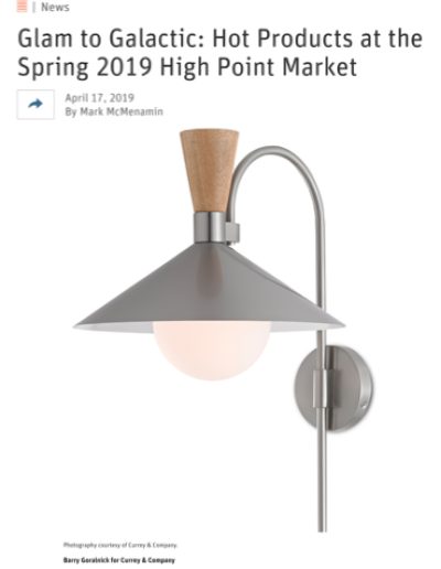Barry Goralnick for Currey “Hot Products of Spring”