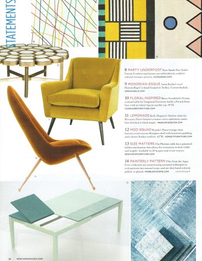 New York Spaces’ Art Issue with Goralnick Cocktail Table