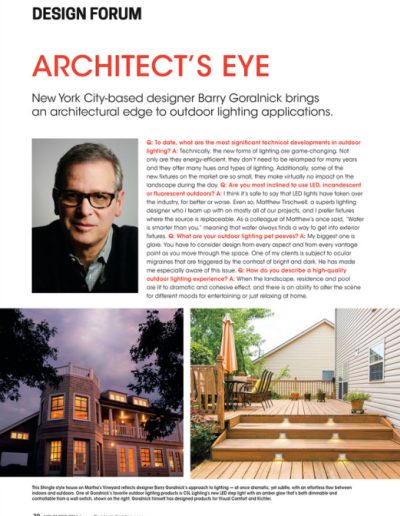 Barry Goralnick Discusses Outdoor Lighting Applications
