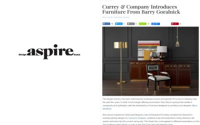 ASPIRE Introduces Goralnick Furniture for Currey