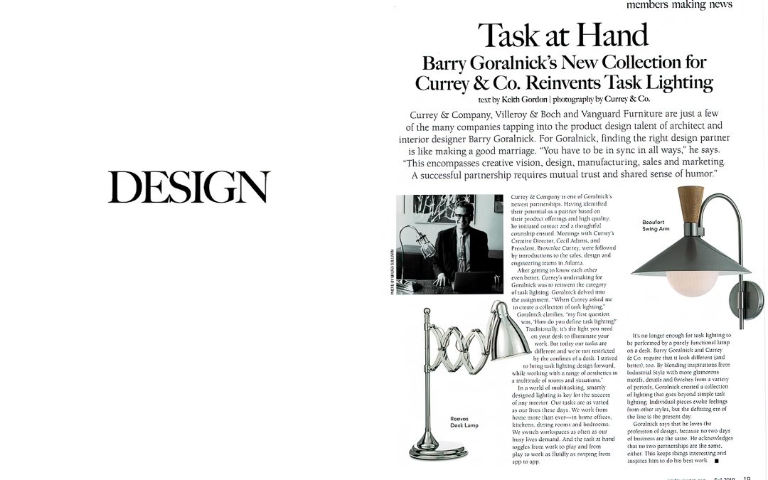 DESIGN covers Goralnick & Currey Lighting Partnership